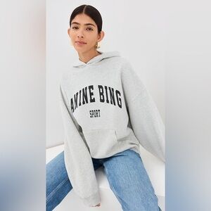 Anine Bing Sport Light Gray Harvey Hoodie